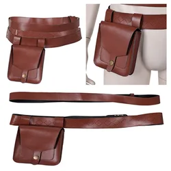 Anime Fantasy Flynn Cos Rider Cosplay Waistbag Adult Men PU Belt Waist Bags Halloween Carnival Costume Accessories Gifts ﻿
