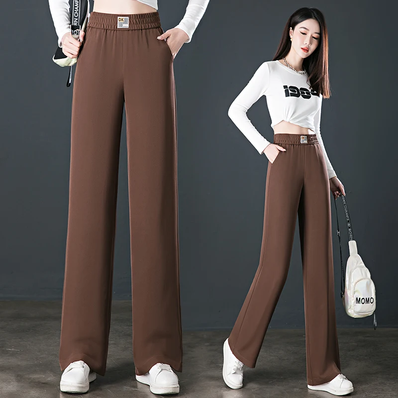 High-Quality Chiffon High Waist Wide Leg Pants Spring/Summer High Waist Drop Thin Pants 2023 New Casual Versatile Floor Towers