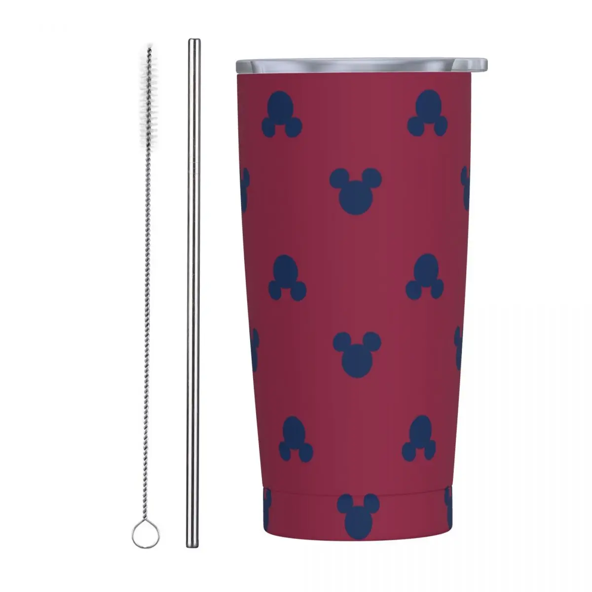 

Cartoon Minnie Mickey Mouse Insulated Tumbler with Straws Lid Vacuum Coffee Mugs Outdoor Travel Thermos Bottle Cup