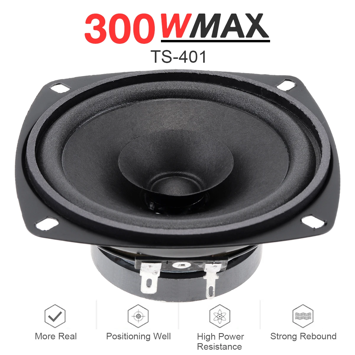 1 Piece 4 Inch 300W Music Stereo Full Range Frequency Car Speaker Universal Coaxial Speaker