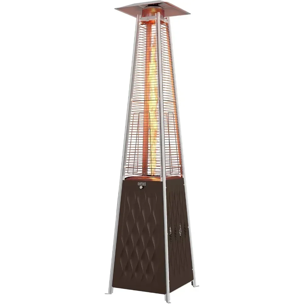 

Pyramid Patio Heater, 48,000 BTU Outdoor Patio Heater, Quartz Glass Tube Propane Heater for Commercial & Residential, Triple