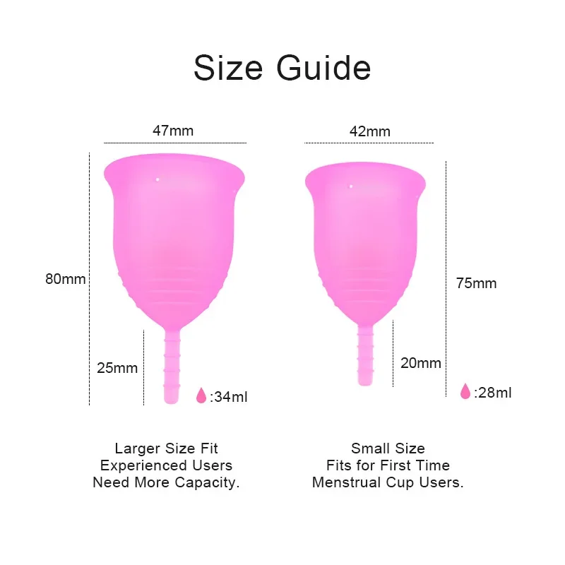 1PCS Medical Grade Period Cup Silicone Menstrual Cups Women Cup Feminine Hygiene Menstrual Lady Cupp Health Care