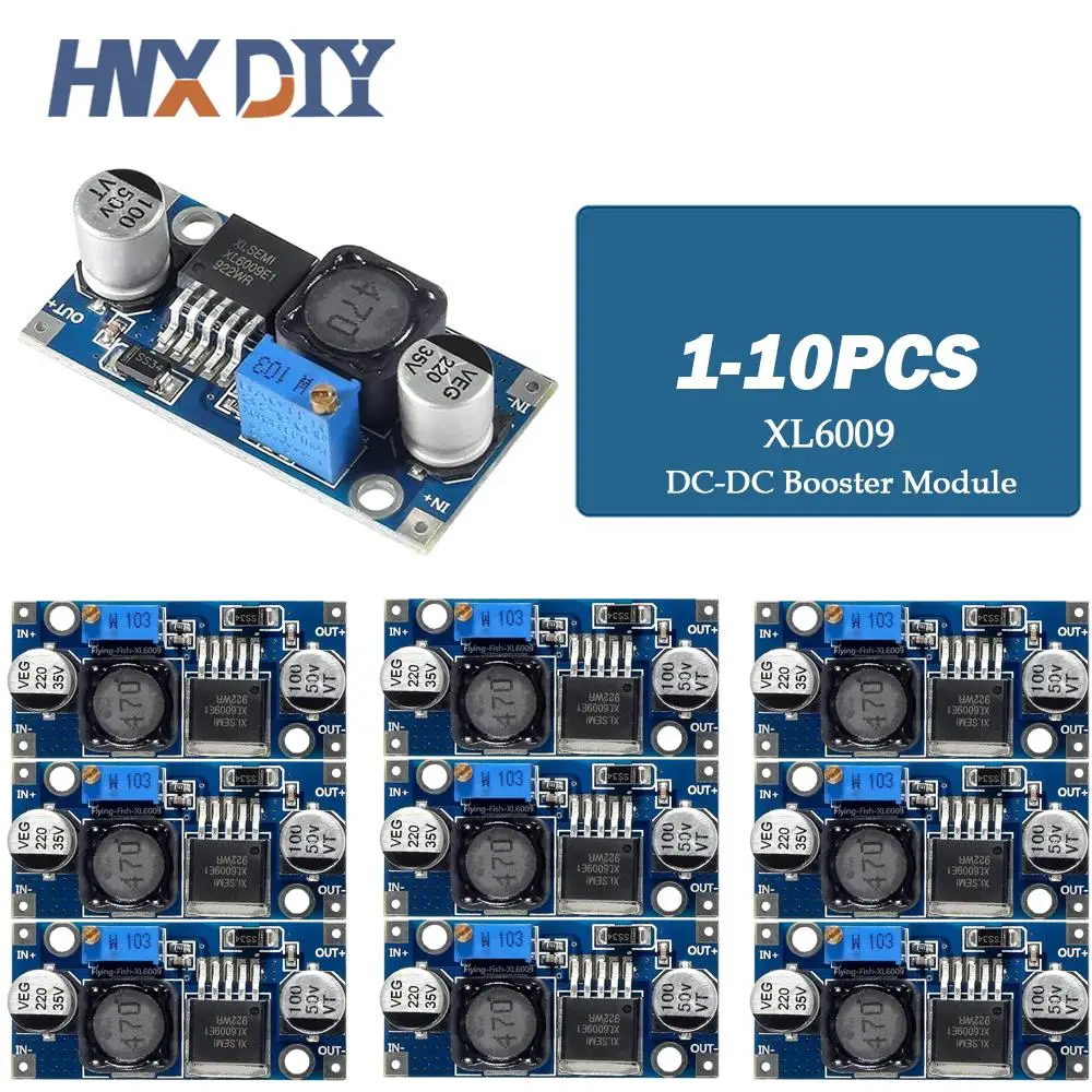 1-10PCS XL6009 DC-DC Booster Module Power Supply Module output adjustable Super LM2577 step-up Module