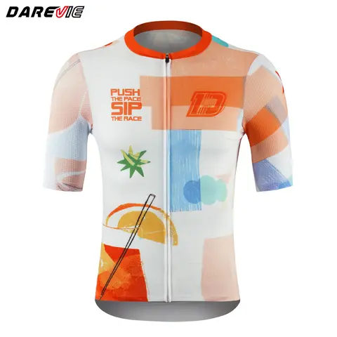 DAREVIE Cycling Jersey 3D Bubble Mesh Quickly Dry Pro Level Man Cycling Maillot Anti Slip Moisture Wicking Cycling Jersey Man