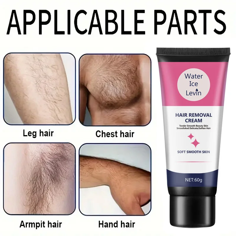 

Hair Removal Cream - Soft Cleansing Formula, Containing Glycerin and Niacinamide for Legs, Arm and Private Area, No Black Spots, Hypoallergenic, No Alcohol