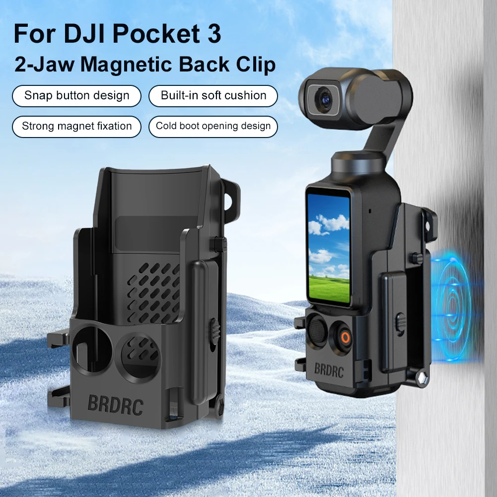 Magnetische Halterung für DJI OSMO POCKET 3, Clip-Halterung, verstellbarer Erweiterungsadapter, rutschfester Kamerahalter, Kamerazubehör