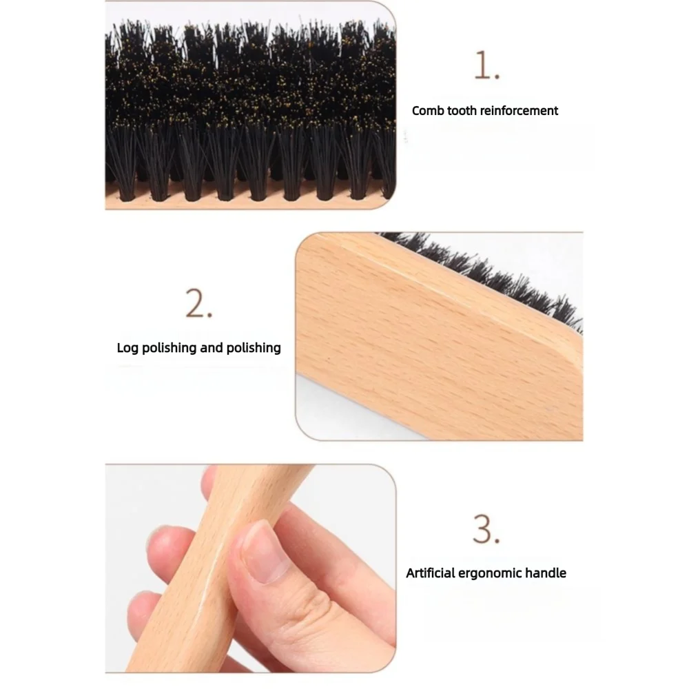 Slick Back Hair Brush Smoothing Flyaways Hairdressing Comb Edge Control Backcombing Hair Styling Brush For Sleek Ponytail Bun