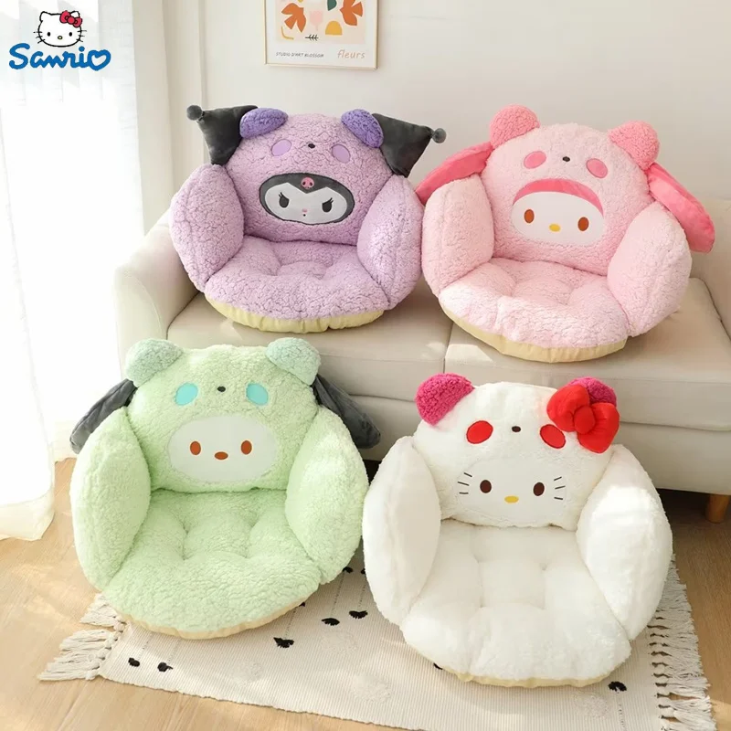 

Sanrio Cartoon Cute Melody Kuromi Hello Kitty Plush Full Wrap Warm Cushion Dormitory Office Pochacco Cinnamoroll Cushion Gifts