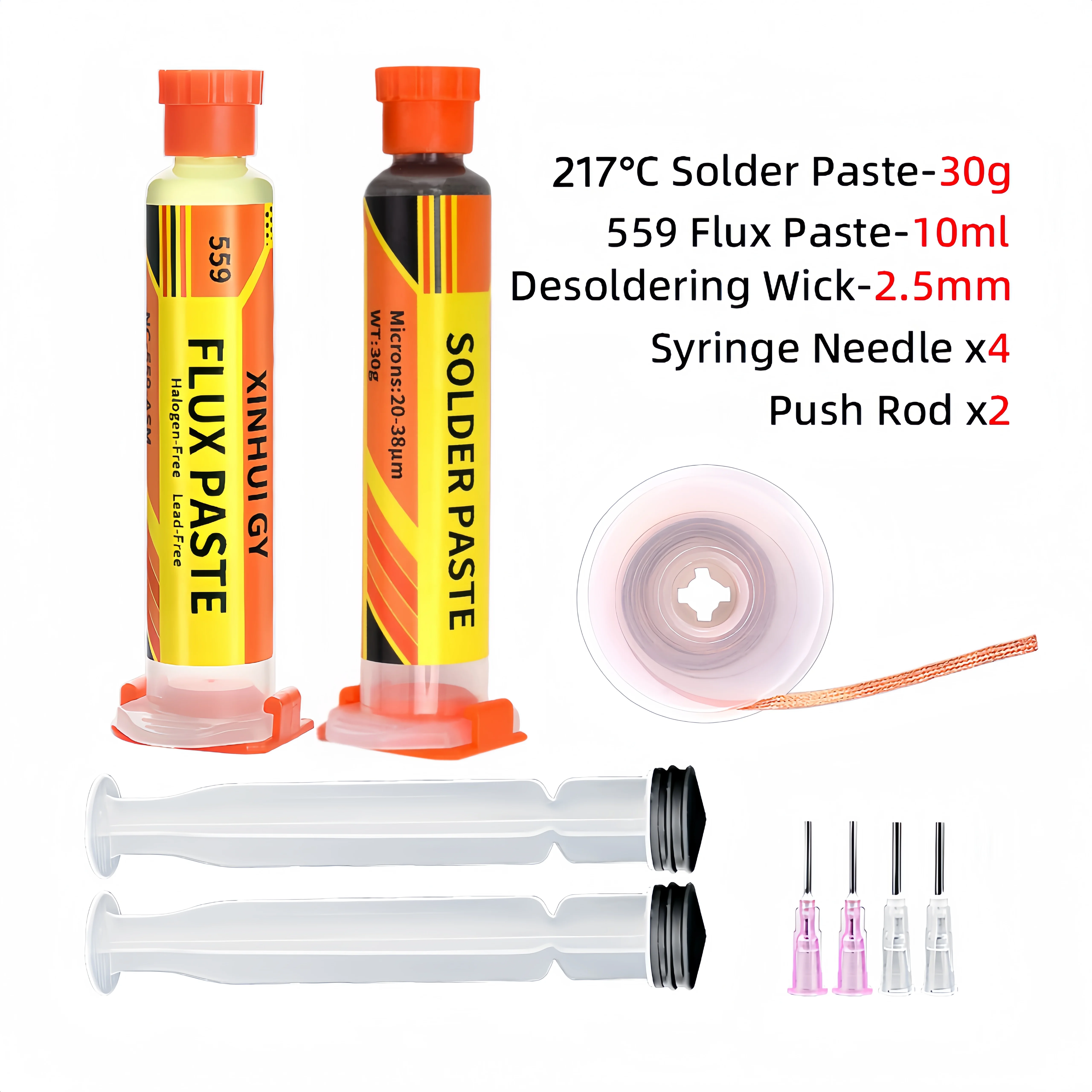 Repair Kit 217 ℃ Sn96.5Ag3.0Cu0.5 Solder Paste 559 10ml Auxiliary Solder Paste Solder Cotton
