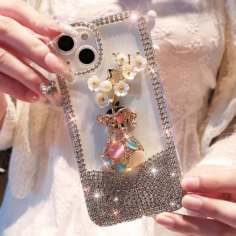 Glitter Handwork Luxury Case For Huawei Pura 70 Ultra P60 Pro P50 P40 P30 Lite Mate 60 50 40 30 Pro P smart 2019 2021 Cover