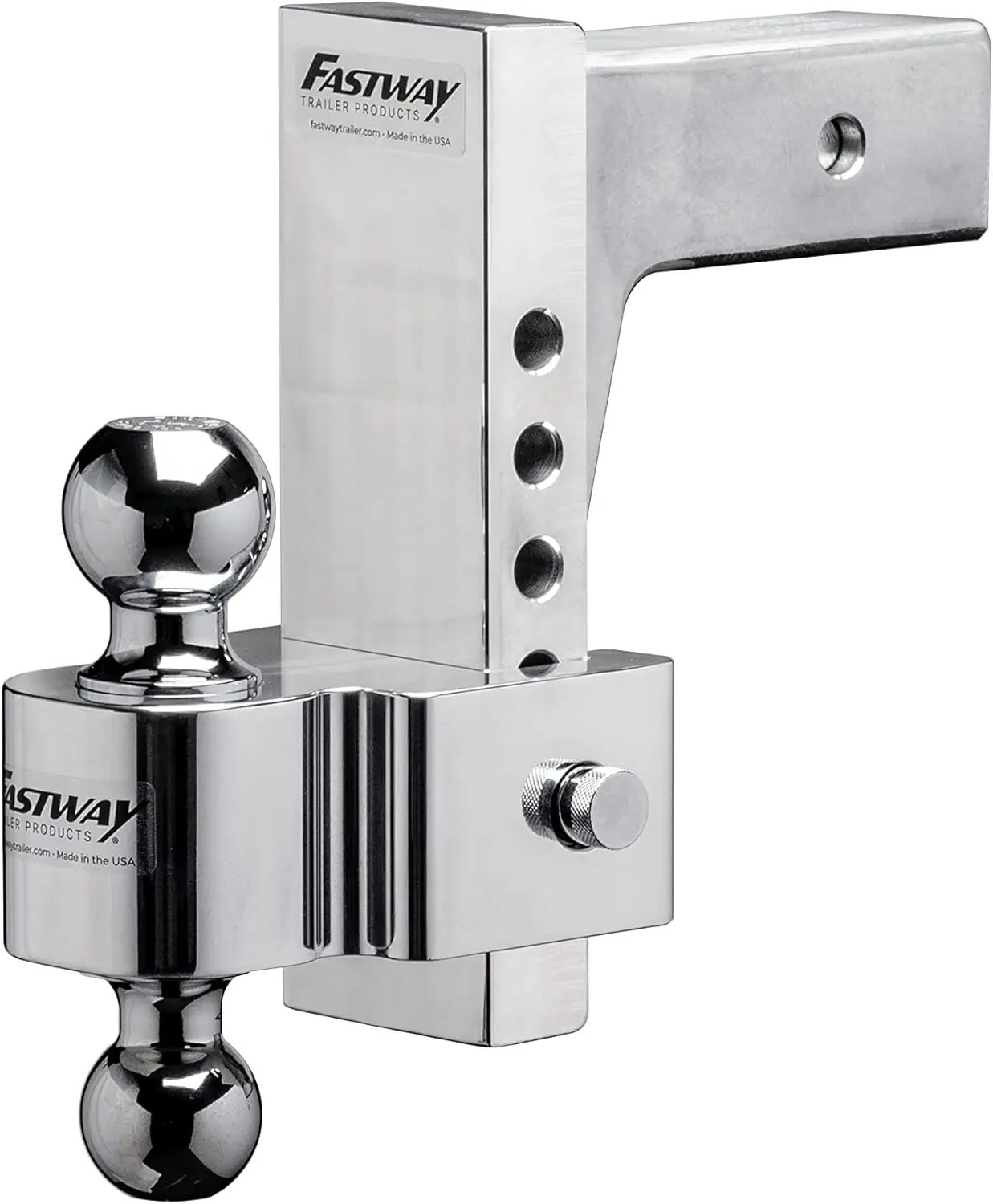 

Flash 42-00-2825 E Series HD Adjustable Aluminum Ball Mount with 8 Inch Drop, 2.5 Inch Shank, and Chrome Plated Balls
