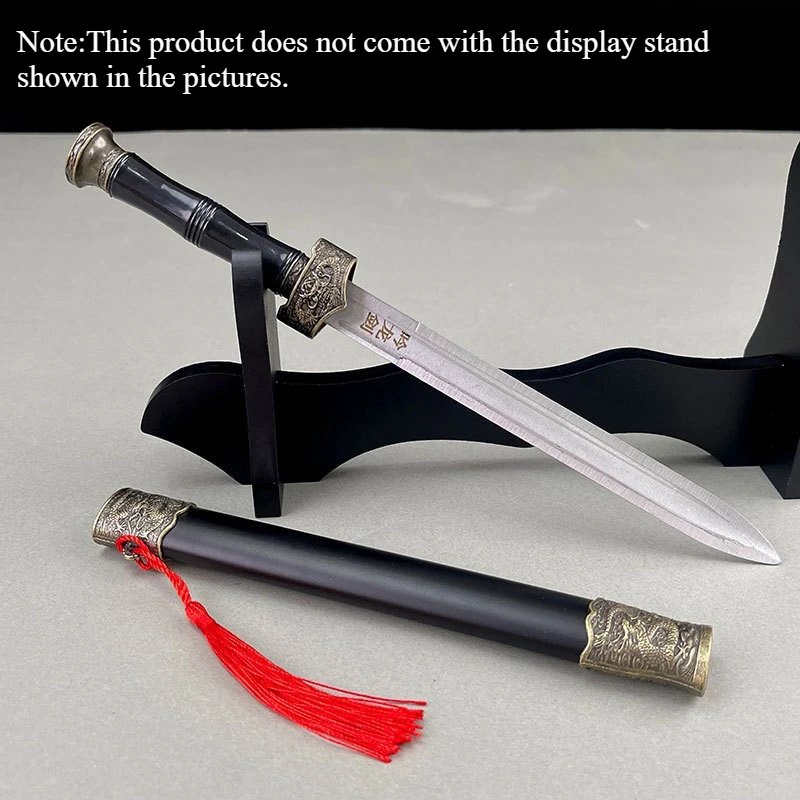 29cm  Chinese HanJian Unsharpened Short Sword Antique Craft Home Decor Vintage Ornament Collection Travel Souvenir Gift