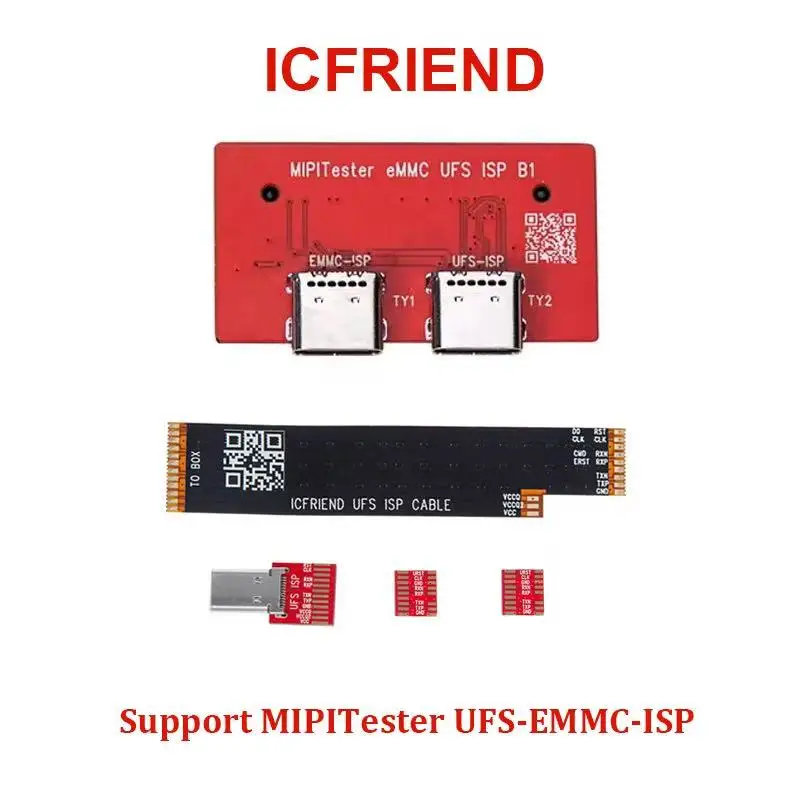 F64 adapter supports MIPI UFS-EMMC ISP adapters and Easyjtag/BGA254 socket modifications.
