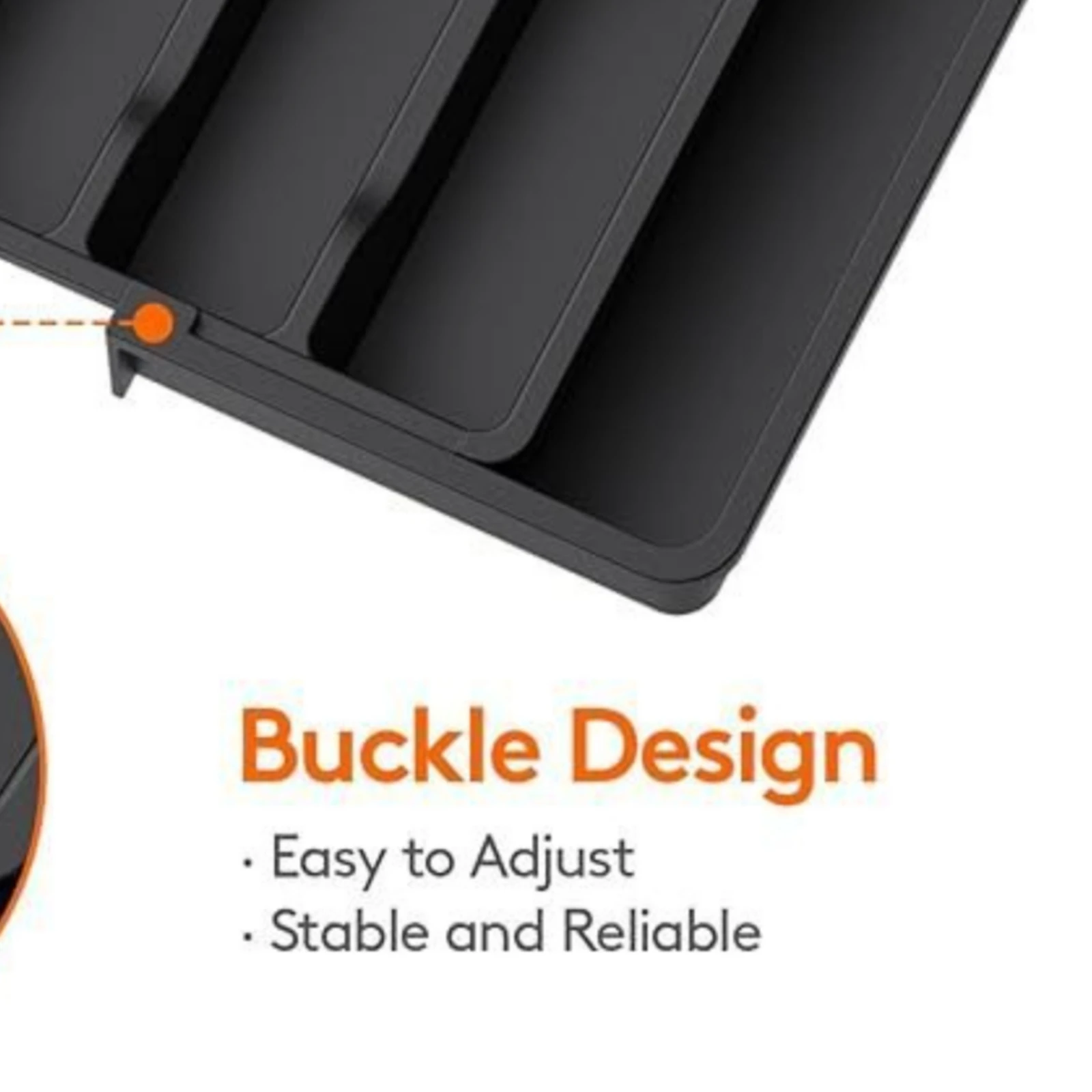 Expandable Drawer Organizer Adjustable 8 Compartment Drawer Organizer Flatware Tray Easy to Clean Cutlery Holder Food-Safe Safe