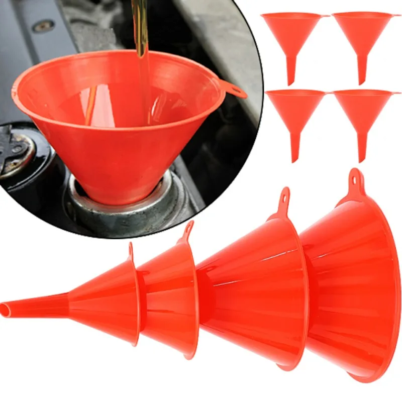

4pcs Car Plastic Funnels Refueling Car Long Stem Funnel Gasoline Oil Fuel Filling Tool Car for Motorcycle Farm Machine Funnel