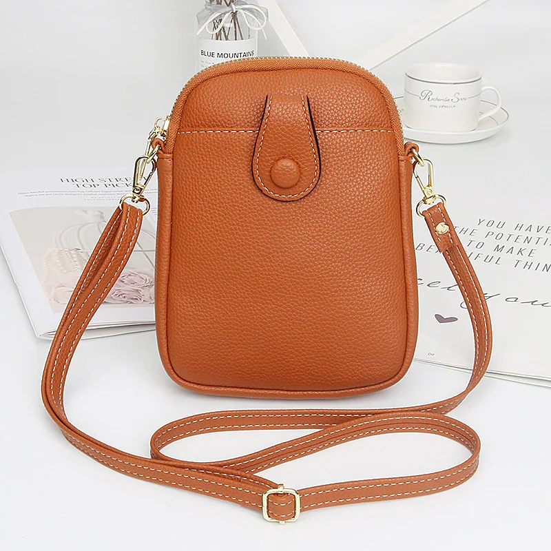 Women Crossbody Cell Phone Purse Female PU Leather Shoulder Messenger Bag Travel Portable Coin Purse Card Pouch Wallet for Girls