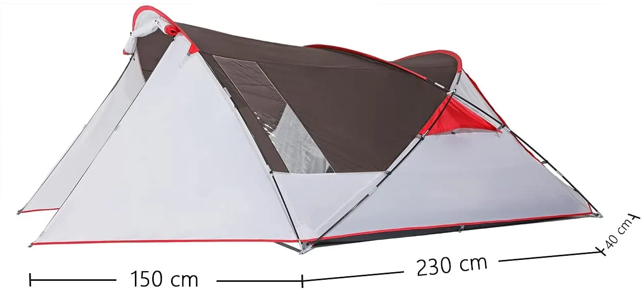 Luxury Large Dome Family Waterproof Folding two rooms Outdoor Camping Tent