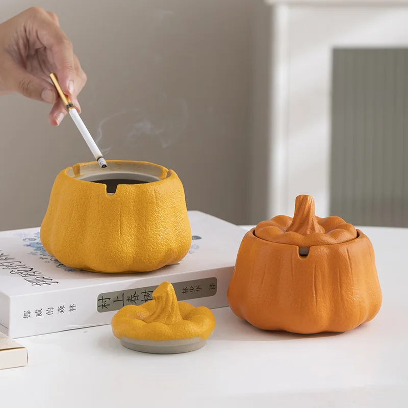 

Pumpkin Ashtray Creative Fashion Home Coffee Table with Cover Personalized Decorative Ornaments Luxury To Send Her Boyfriend