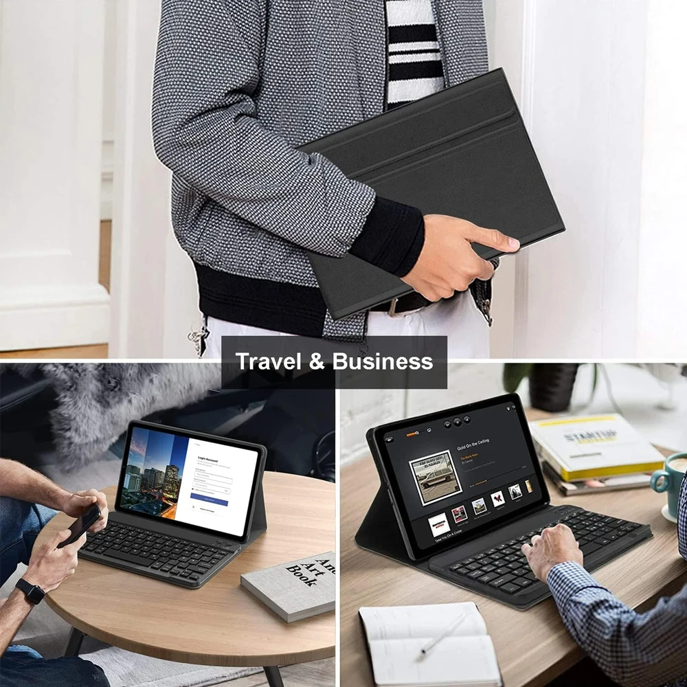 حافظة تابلت لجهاز Xiaomi Pad 6 11 بوصة، غطاء لوحة مفاتيح قابل للفصل لهاتف Xiaomi Pad 6 Pro 11 بوصة مع غطاء لوحي بفتحة قلم رصاص