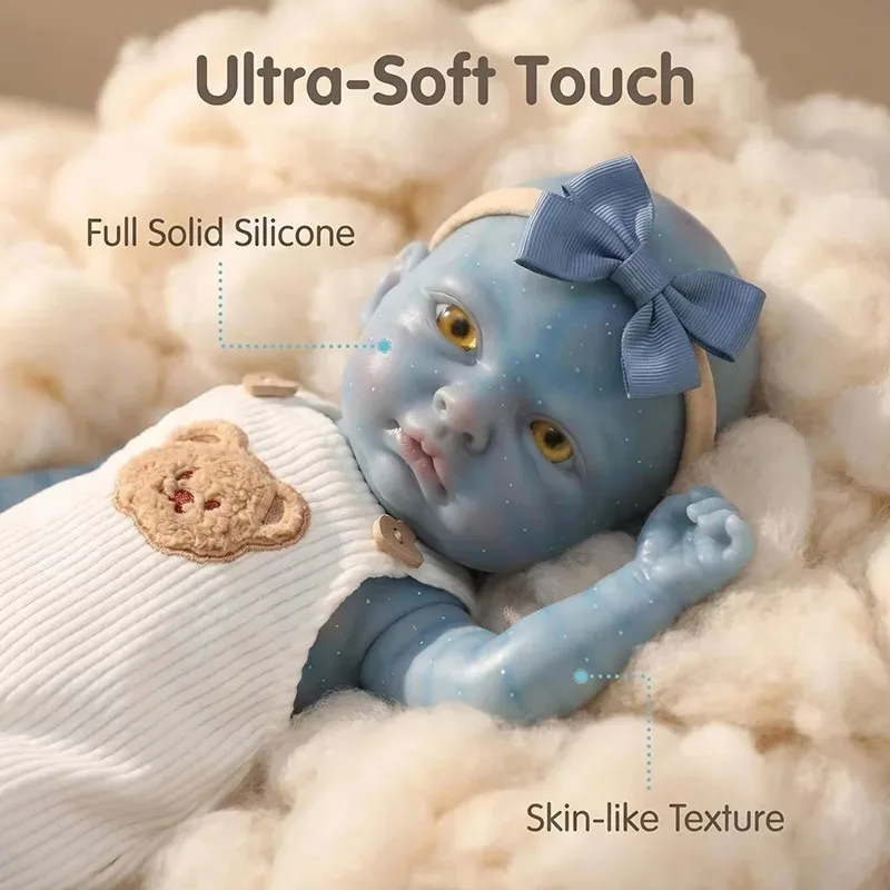 12inch 30CM Mini Handy Doll with Soft Solid Silicone Body Soft Touch Awake or Sleeping Silicone Baby Doll