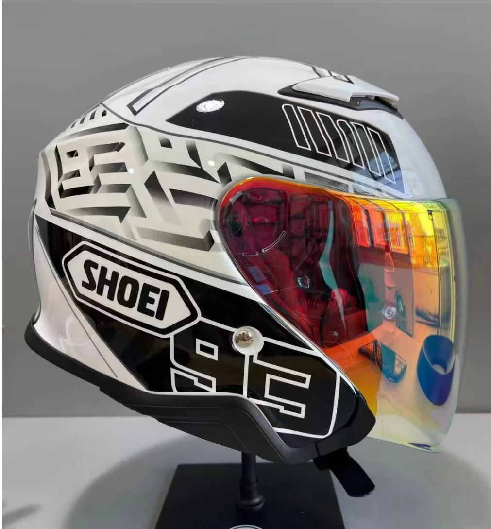 

Open Face Helmet shoei J-CRUISE 3/4 Helmet white Double visor Matte Black Off Road Racing Motocross Motorcycle Helmet