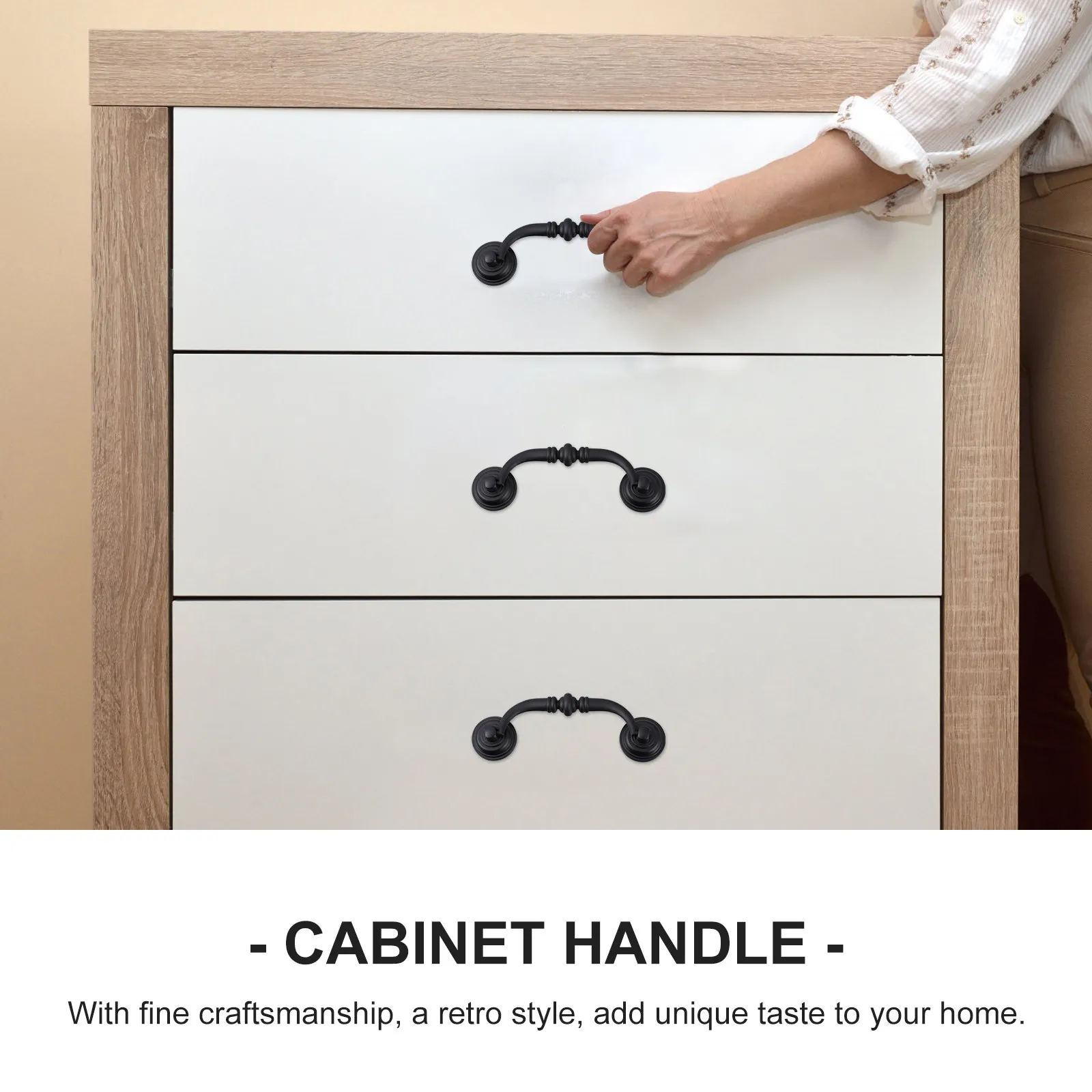 

4Pcs Vintage Zinc Alloy Drawer Handles European Style Knobs Cabinet Pulls for Wardrobe Home Decoration