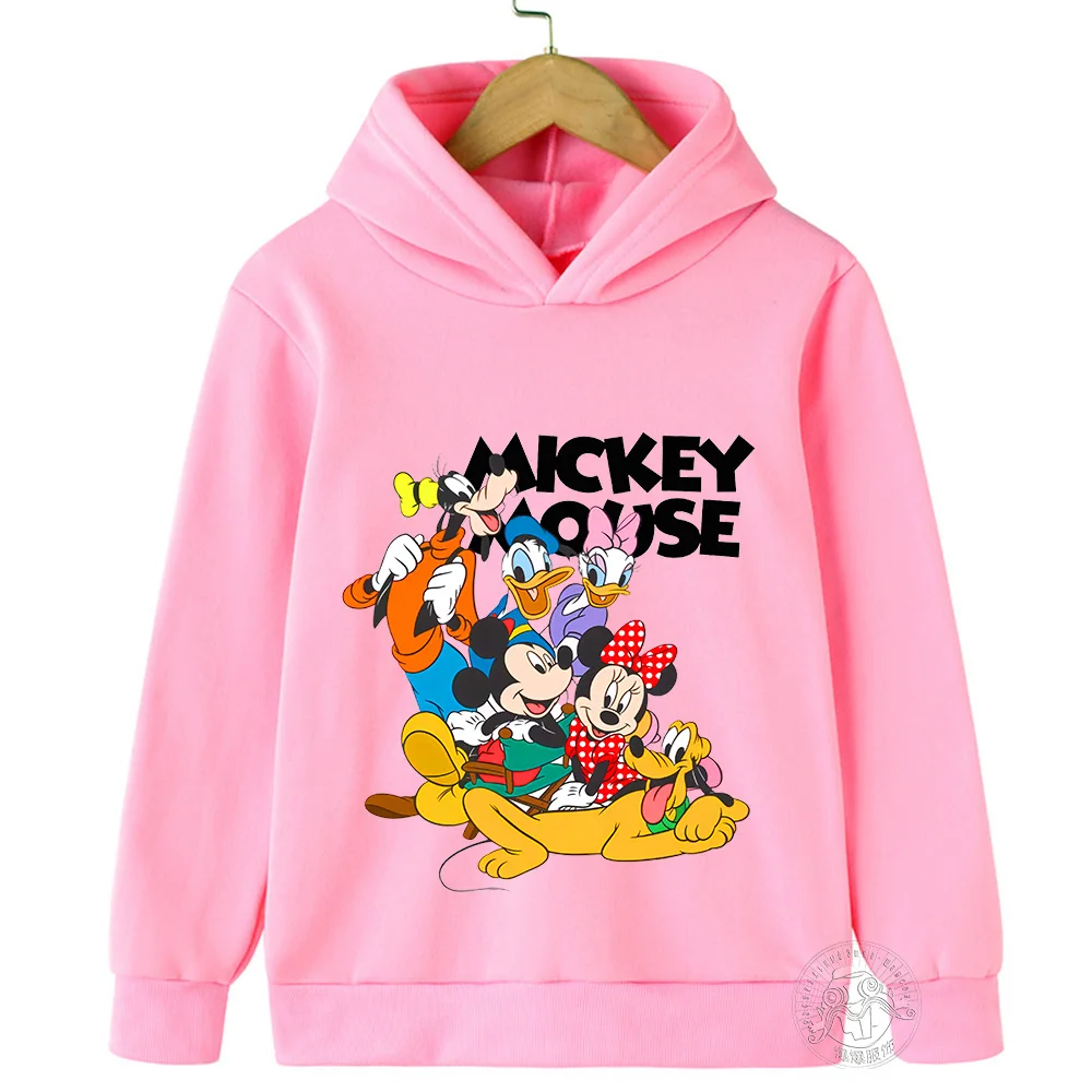 Sweatshirt 2D cartoon print Minnie Mickey Children\'s hoodie Spring Fall Children\'s sportswear Boys girls hoodie clothing Casual