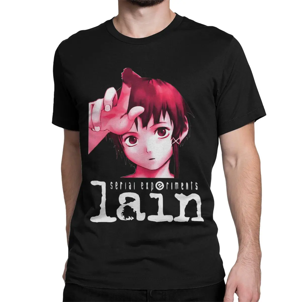 Serial Experiments Lain 3 Men Women T Shirts Anime Lwakura Sci Fi Manga Amazing Tee Shirt T-Shirts 100% Cotton Gift Idea Tops