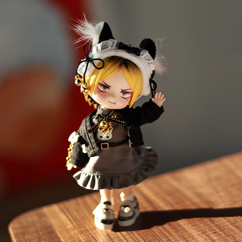 

OB11 Baby Clothes Cat Ear Dress Set Coat Cotton Clother GSC P9 1/12 bjd Doll Cute Clothes Molly Doll Clothes Headwear