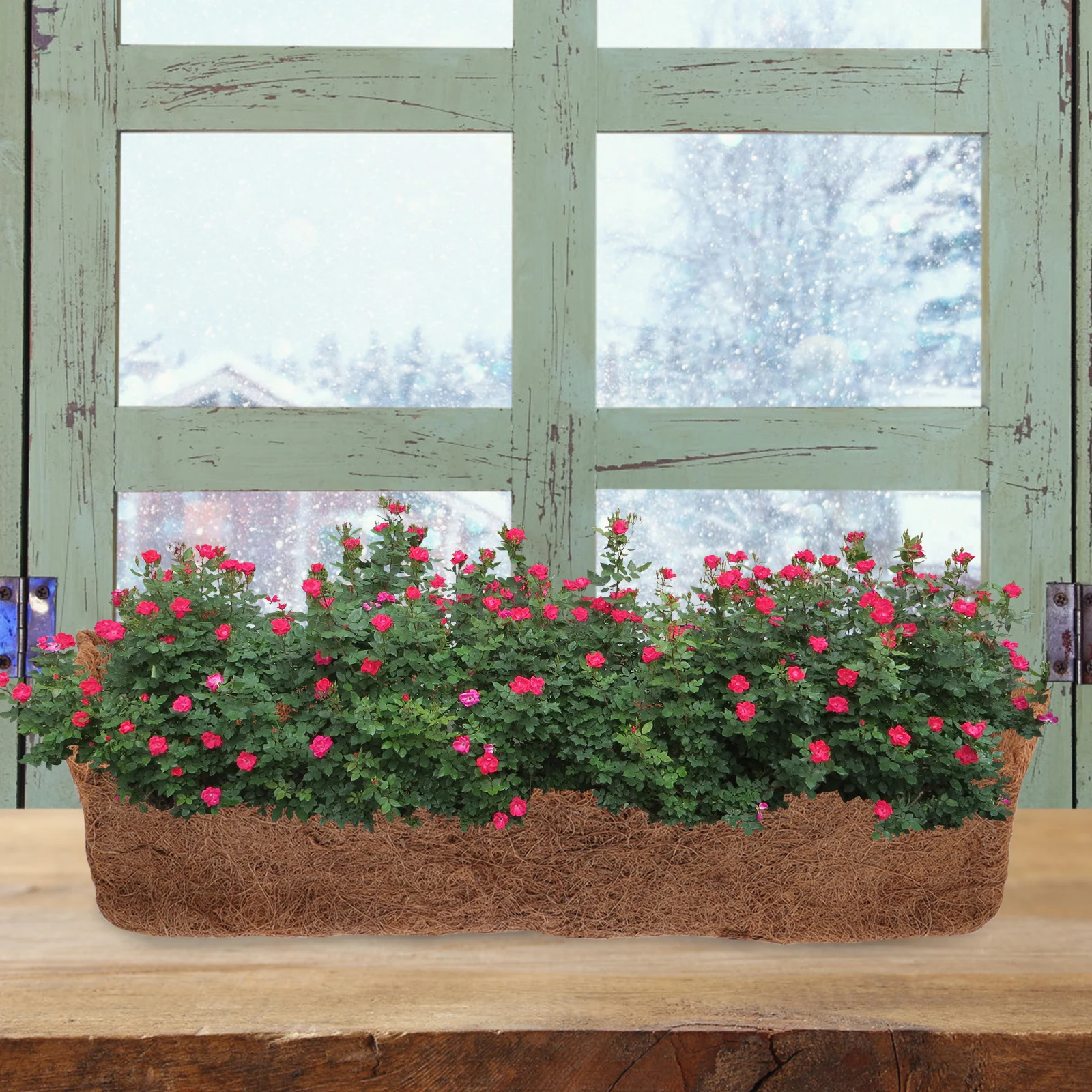 

2Pcs Coconut Palm Pots Rectangular Flowerpot Vegetables Planting Basin Breathable Self Absorption Garden Plants Pot