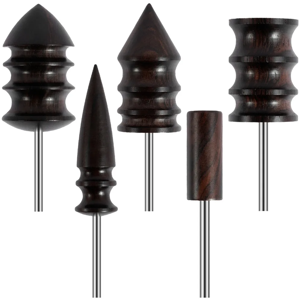 

Black Leather Edge Polishing Slicker Handmade Smooth Leather Burnisher Anti-slip Sandalwood Electric Polishing Slicker DIY