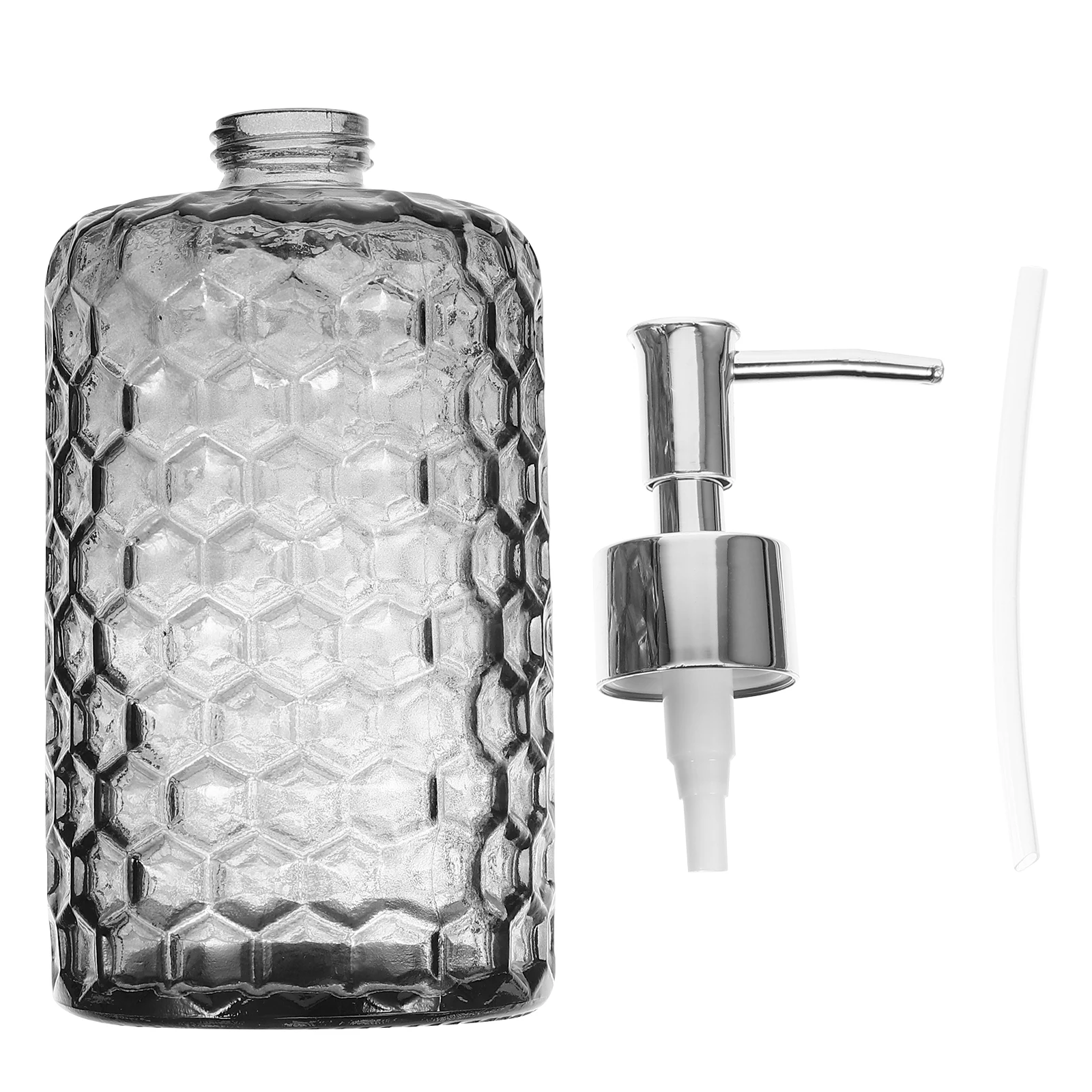 

Stable Flat Bottom Glass Shampoo Dispenser Pump Bottle Premium Material Easy Press Suitable Bathroom Kitchen Hotel Use