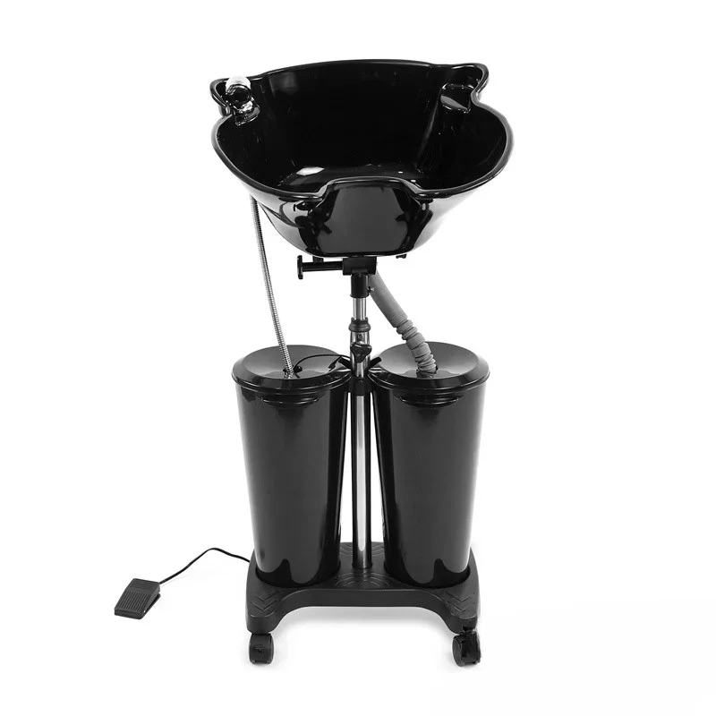 Hair Salon Vertical Electric Double Barrel Shampoo Basin with Water Pump Portable Mobile Pregnant Women and the Elderly