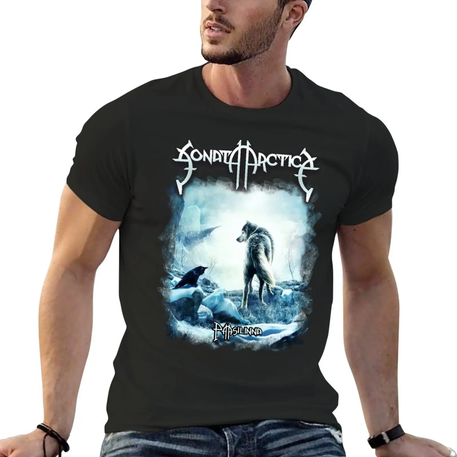 Sonata Arctica, Paasilinna. T-Shirt blanks funnys oversized Tee shirt plain black t shirts men