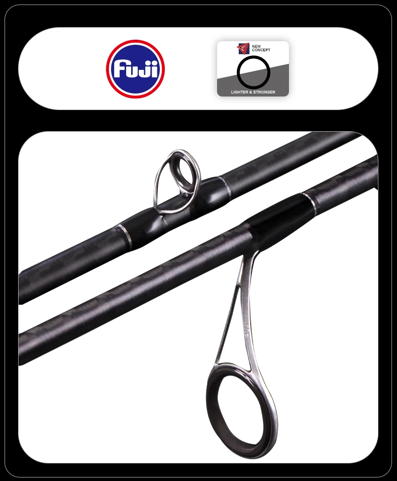 PURELURE JIEKE 9FT Spinning Casting Rod High Carbon Universal Long Throwing Angelrute in FUJI Zubehör Schnell – Detail 5