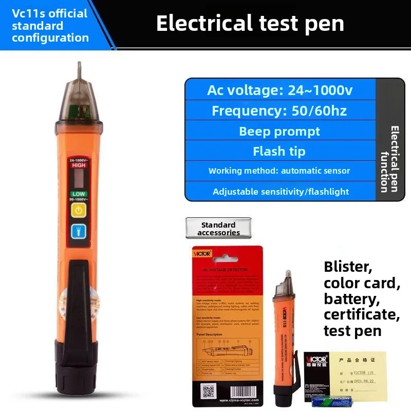 VICTOR Induction Test Pen Intelligent Multi Function Voltage Tester Pen Line Breakpoint Detection Electrician Power Testing Tool