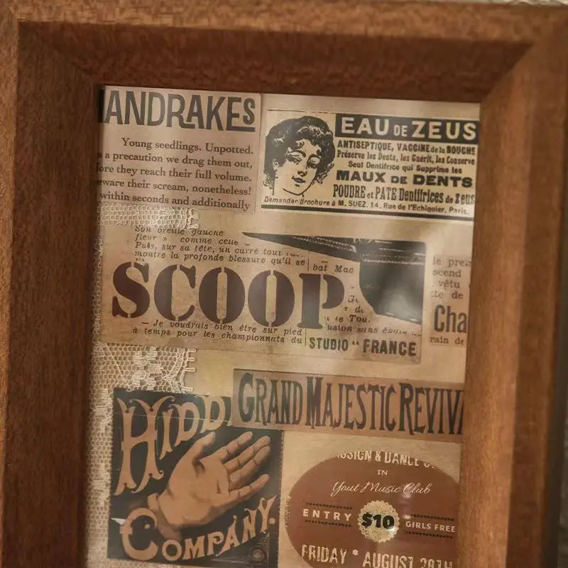 Retro Ins Style Text Looking for Memory Graffiti Stickers DIY Notebook Skateboard Phone Case Decoration Stickers Decals Stickers