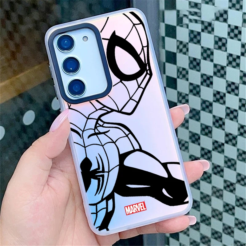 Marvel Spiderman Venom For Samsung Galaxy S24 S23 S22 S21 S20 FE Ultra Plus S10 Lite 5G Luxury laser phone case