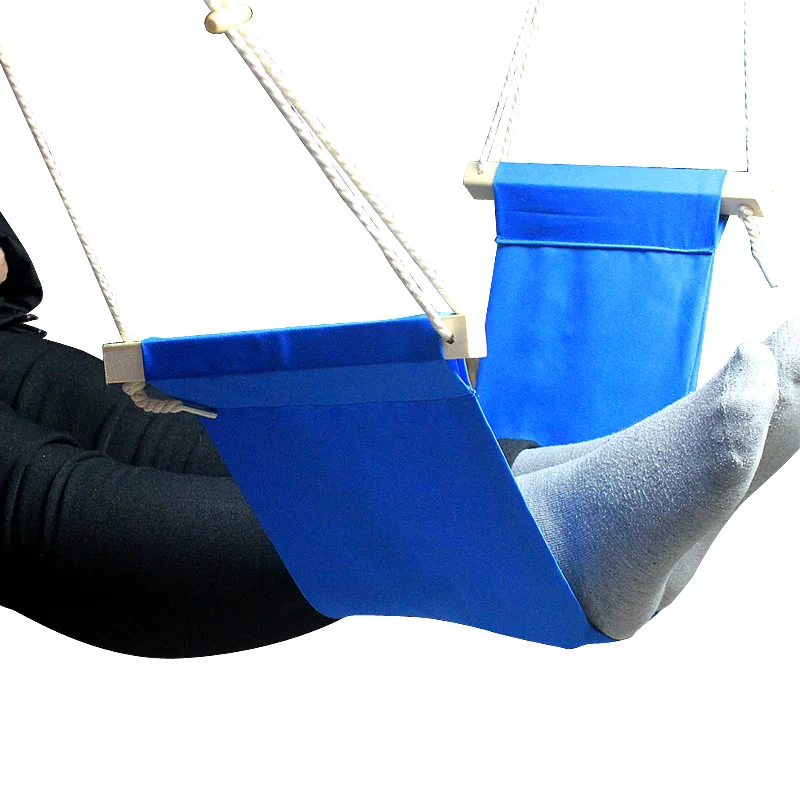 Adjustable Polyester Foot Hammock Portable Desk Foot Rest Swing Feet Rest for Home Office Camping