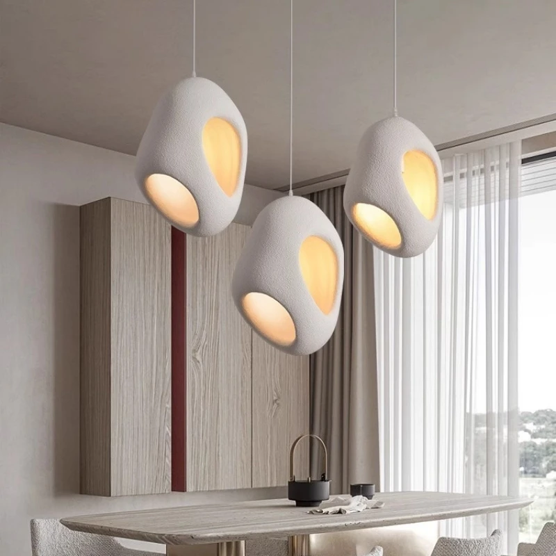 Hollow Out Design Wabi-sabi Led Restaurant Pendant Chandelier for Lving Dining Room Home Decor Bedside Suspension Lamp Fixtures