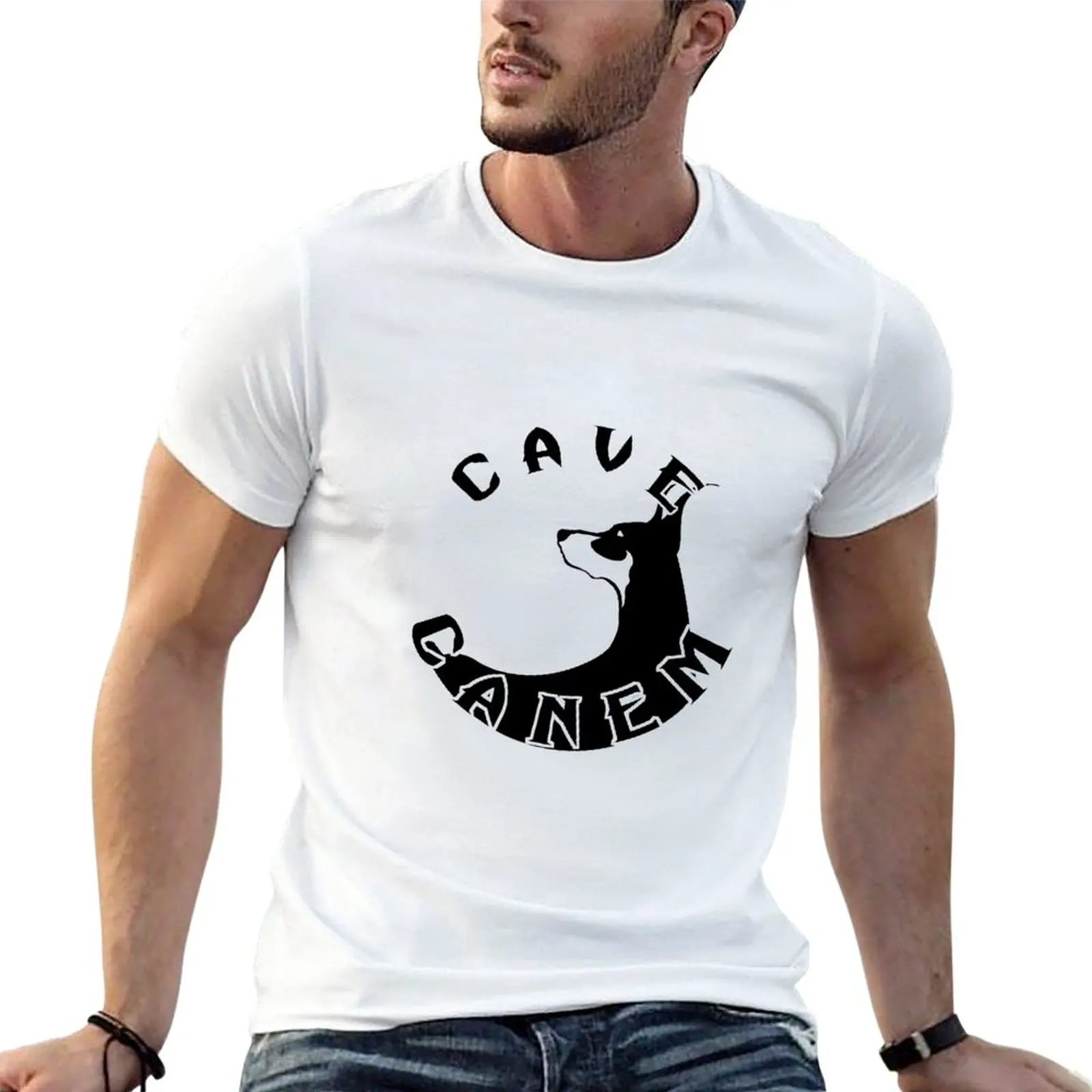 New Doberman Pinscher - Cave Canem T-Shirt plus size tops plain t-shirt plain black t shirts men