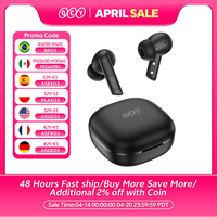 QCY HT05 ANC Wireless Earphone 40dB Noise Cancelling Bluetooth 5.2 Headphone 6 Mic ENC HD Call TWS Earbuds Transparency Mode