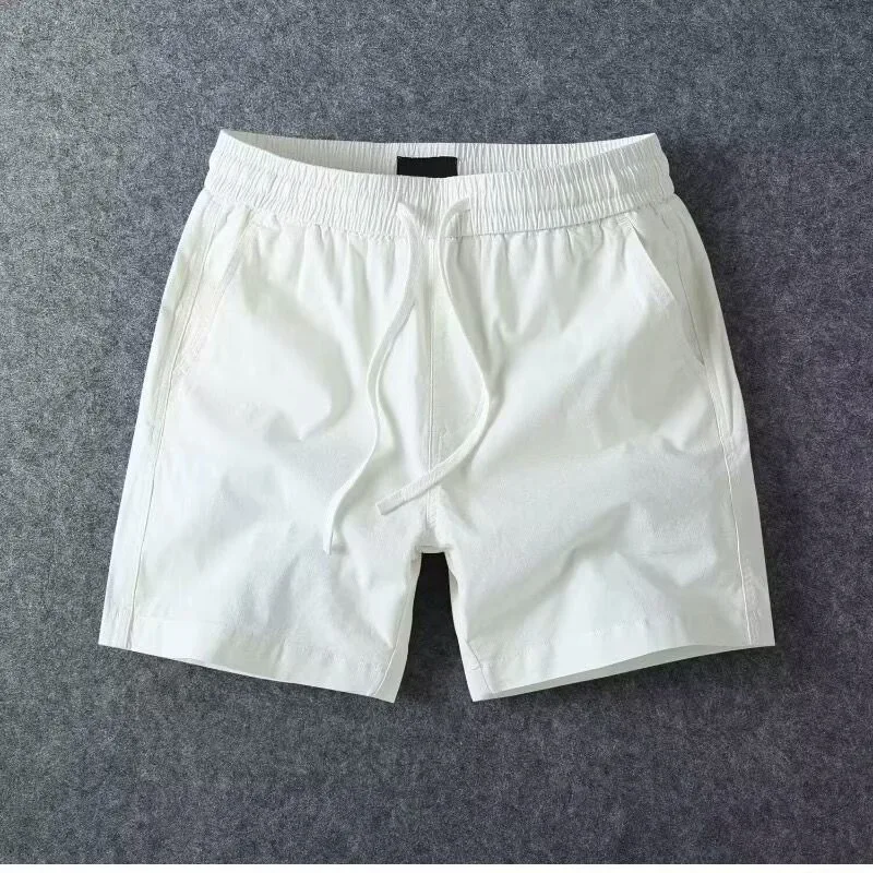Pure Cotton Stylish Men's Pants, Summer Trendy Japanese-Style Stretchy Casual Shorts