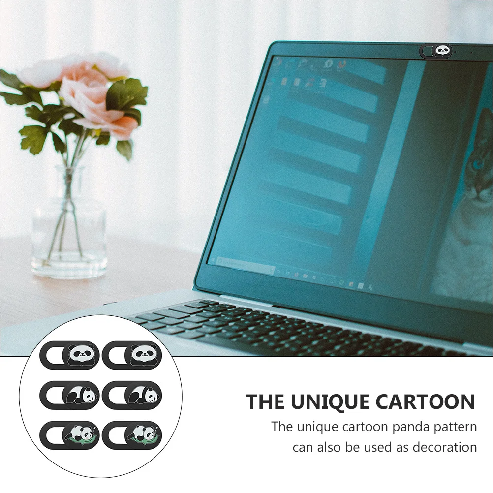 

6Pcs Cover Slide Ultra-Thin Webcam Cover Protective Lid for Laptop Tablet Pc Privacy Anti-Peeping ABS Material