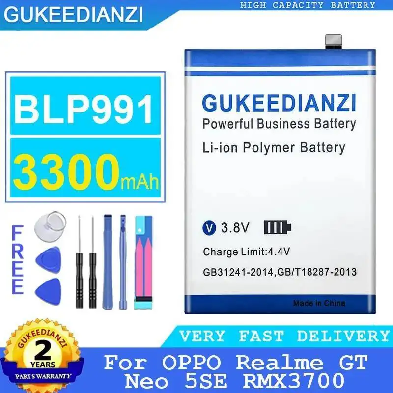

For Oppo Realme GT Neo 5SE RMX3700 Fast Charging BLP991 Mobile Phone Battery 3300Mah