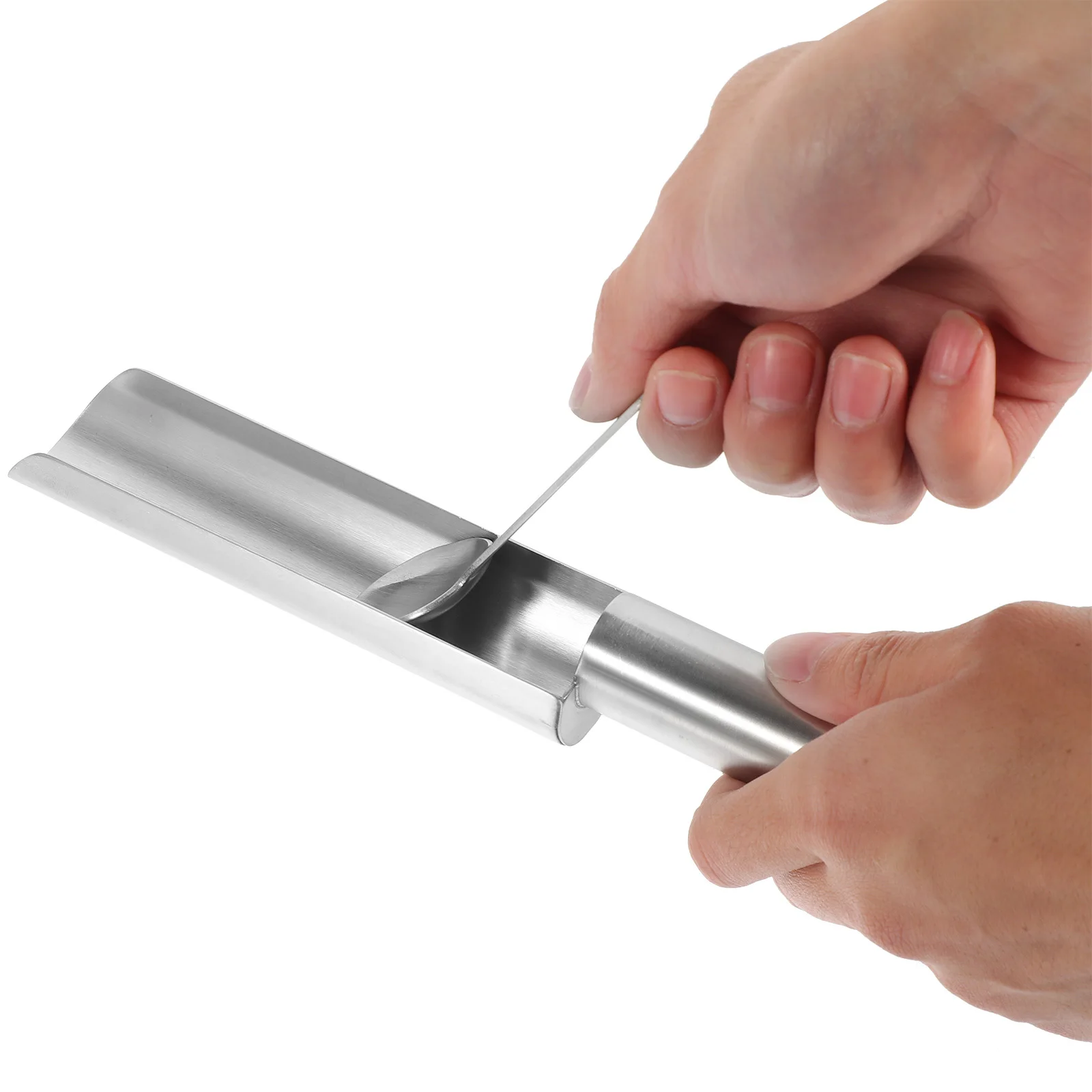 

Meat Baller Maker Meatball Mold Shrimp Making Tool Stainless Steel Manual Cookie Silver
