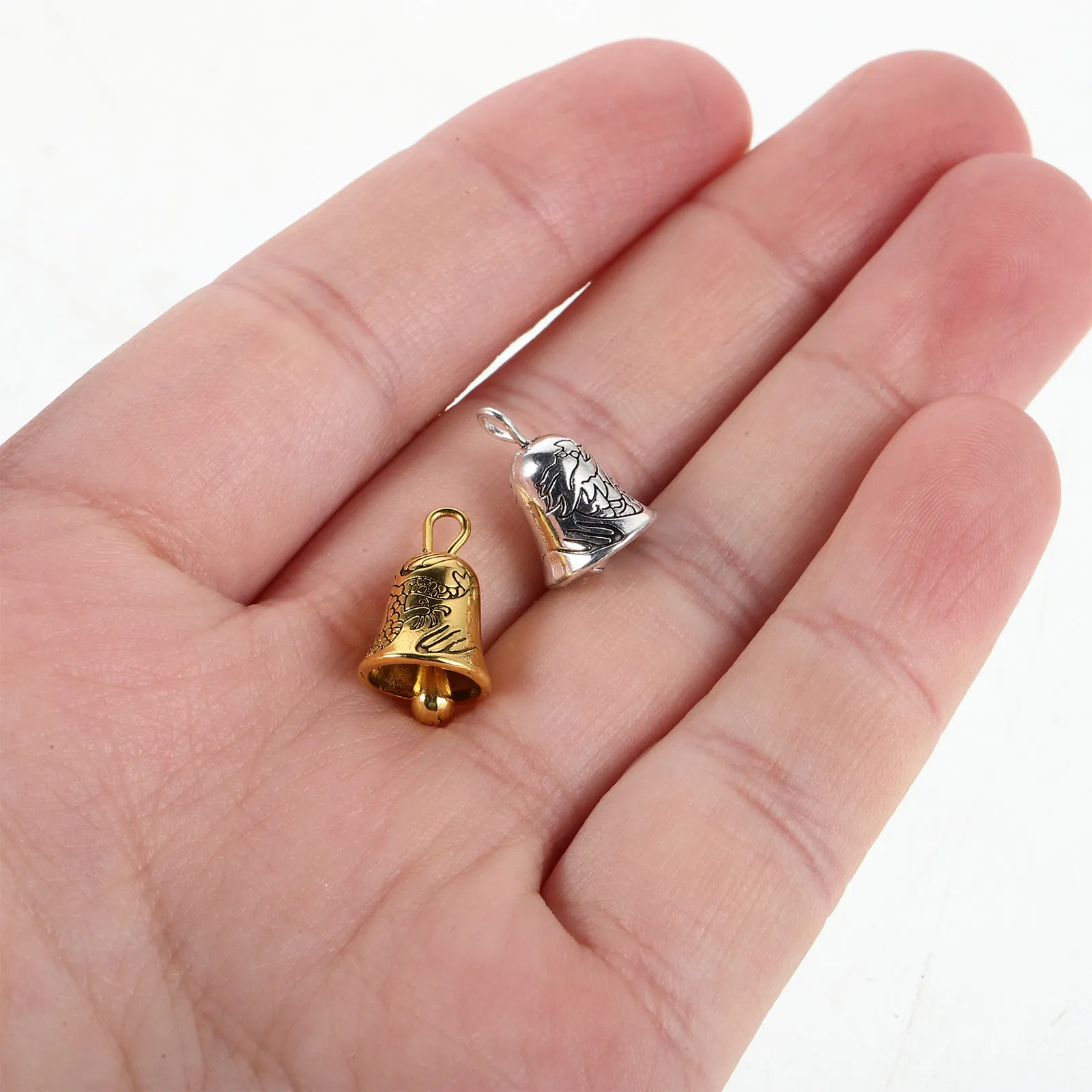 

30pcs Mini Bell Pendant Gold Tone Small For Craft Diy Jewelry Nursery Decor Holiday Garland Wind Chime Christmas Tree Ornament