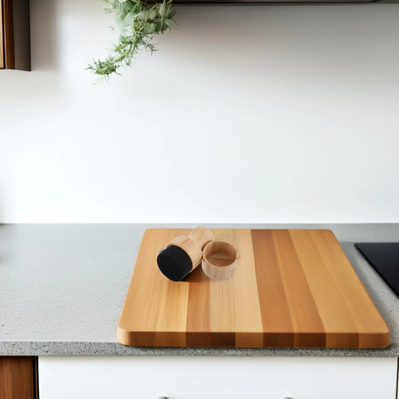 1 Juego de aplicadores de cera y aceite para tablas de cortar, herramienta de cocina versátil para tablas de madera, espátulas y cucharas con tapa, mango ergonómico, fácil de usar