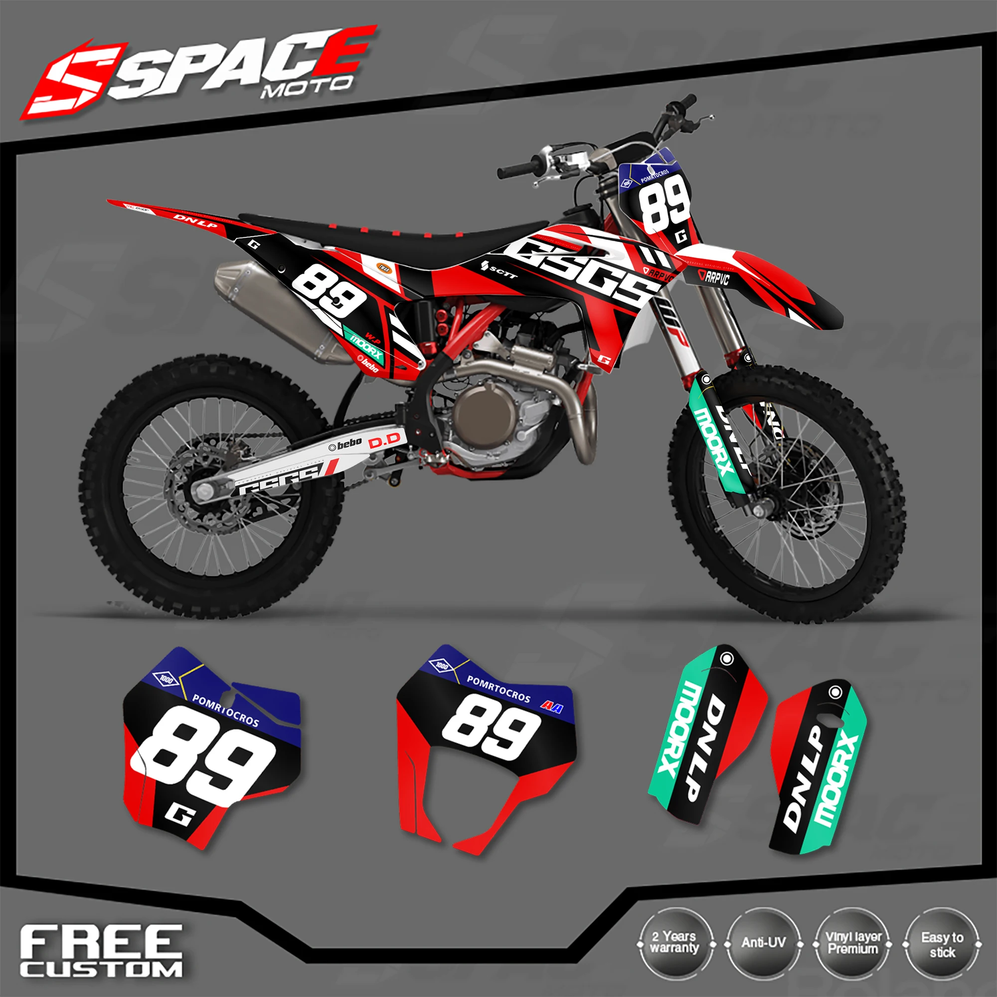 

SPACE Motorcycle Graphics Decals Stickers for GASGAS 2021 2022 2023 21-23 EC MC Decals Stickers Kits 008