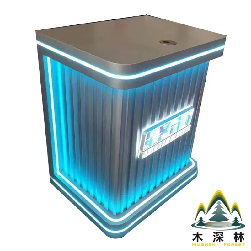 custom.Hot Sale Fashionable LED Strip Lights Display Cabinet Dolls Customized MDF Material Whole Shop Furniture Direct Manuf